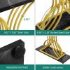 imageYITAHOME Gold Console Table Modern Hallway Table 40 inch Entryway Narrow Sofa Table for Living Room Hallway Entryway Faux Marble WhiteFaux Marble Black