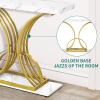 imageYITAHOME Gold Console Table Modern Hallway Table 40 inch Entryway Narrow Sofa Table for Living Room Hallway Entryway Faux Marble WhiteFaux Marble White