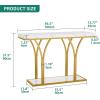 imageYITAHOME Gold Console Table with LED Lights Entryway Table Modern Narrow Sofa Side Foyer Accent Table with Faux Marble Top Luxury for Entry Way Hallway Living Room Faux Marble BlackWhite