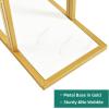 imageYITAHOME Gold Console Table with LED Lights Entryway Table Modern Narrow Sofa Side Foyer Accent Table with Faux Marble Top Luxury for Entry Way Hallway Living Room Faux Marble BlackWhite