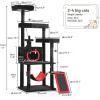 imageYITAHOME Gothic Cat Tree with Coffin Bed 63quot Tall Cat Tower for Indoor Cats with Top Perch Spacious Cat Condos Spider Hanging BallsComfy Hammock Scratching Post and Ladder Black Halloween63 in