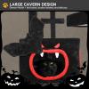 imageYITAHOME Gothic Cat Tree with Coffin Bed 63quot Tall Cat Tower for Indoor Cats with Top Perch Spacious Cat Condos Spider Hanging BallsComfy Hammock Scratching Post and Ladder Black Halloween63 in