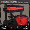 imageYITAHOME Gothic Cat Tree with Coffin Bed 63quot Tall Cat Tower for Indoor Cats with Top Perch Spacious Cat Condos Spider Hanging BallsComfy Hammock Scratching Post and Ladder Black Halloween63 in