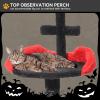 imageYITAHOME Gothic Cat Tree with Coffin Bed 63quot Tall Cat Tower for Indoor Cats with Top Perch Spacious Cat Condos Spider Hanging BallsComfy Hammock Scratching Post and Ladder Black Halloween385 in