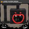 imageYITAHOME Gothic Cat Tree with Coffin Bed 63quot Tall Cat Tower for Indoor Cats with Top Perch Spacious Cat Condos Spider Hanging BallsComfy Hammock Scratching Post and Ladder Black Halloween385 in