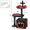 imageYITAHOME Gothic Cat Tree with Coffin Bed 63quot Tall Cat Tower for Indoor Cats with Top Perch Spacious Cat Condos Spider Hanging BallsComfy Hammock Scratching Post and Ladder Black Halloween385 in