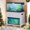 imageYITAHOME Heavy Duty 4050 Gallon Aquarium Stand with Power Outlets Cabinet for Fish Tank Accessories Storage  Metal Fish Tank Stand Suitable for Fish Tank Turtle Tank 660LBS Capacity WhiteWhite
