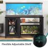 imageYITAHOME Heavy Duty 5575 Gallon Aquarium Stand with Power Outlets Cabinet for Aquarium Accessories Storage  Metal Fish Tank Stand Suitable for Fish Turtle Tank 880LBS Capacity WhiteBlack