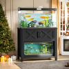 imageYITAHOME Heavy Duty 5575 Gallon Aquarium Stand with Power Outlets Cabinet for Aquarium Accessories Storage  Metal Fish Tank Stand Suitable for Fish Turtle Tank 880LBS Capacity WhiteBlack