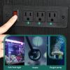 imageYITAHOME Heavy Duty 5575 Gallon Aquarium Stand with Power Outlets Cabinet for Aquarium Accessories Storage  Metal Fish Tank Stand Suitable for Fish Turtle Tank 880LBS Capacity WhiteBlack