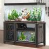 imageYITAHOME Heavy Duty 5575 Gallon Aquarium Stand with Power Outlets Cabinet for Aquarium Accessories Storage  Metal Fish Tank Stand Suitable for Fish Turtle Tank 880LBS Capacity WhiteGrey