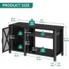 imageYITAHOME Heavy Duty 5575 Gallon Aquarium Stand with Power Outlets Cabinet for Aquarium Accessories Storage  Metal Fish Tank Stand Suitable for Fish Turtle Tank 880LBS Capacity WhiteBlack