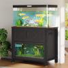 imageYITAHOME Heavy Duty 5575 Gallon Aquarium Stand with Power Outlets Cabinet for Aquarium Accessories Storage  Metal Fish Tank Stand Suitable for Fish Turtle Tank 880LBS Capacity WhiteBlack