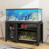 imageYITAHOME Heavy Duty 5575 Gallon Aquarium Stand with Power Outlets Cabinet for Aquarium Accessories Storage  Metal Fish Tank Stand Suitable for Fish Turtle Tank 880LBS Capacity WhiteBlack