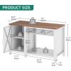 imageYITAHOME Heavy Duty 5575 Gallon Aquarium Stand with Power Outlets Cabinet for Aquarium Accessories Storage  Metal Fish Tank Stand Suitable for Fish Turtle Tank 880LBS Capacity WhiteWhiteWalnut
