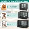imageYITAHOME Heavy Duty Dog Crates for Small Medium Dogs 38 Inch Metal Dog Kennel Indoor with Wheels High Anxiety Dog Crate Large Dog Cage with Escape Proof Three Doors and Removable Tray472L x 295W x 323H