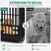 imageYITAHOME Heavy Duty Dog Crates for Small Medium Dogs 38 Inch Metal Dog Kennel Indoor with Wheels High Anxiety Dog Crate Large Dog Cage with Escape Proof Three Doors and Removable Tray472L x 295W x 323H