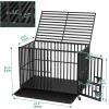 imageYITAHOME Heavy Duty Dog Crates for Small Medium Dogs 38 Inch Metal Dog Kennel Indoor with Wheels High Anxiety Dog Crate Large Dog Cage with Escape Proof Three Doors and Removable Tray472L x 295W x 323H
