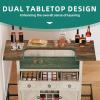 imageYITAHOME Home Bar Unit with LED Lights  Drawer Farmhouse Bar Cabinet with Glasses Holder and Wine Storage Wine Bar Cabinet Set Mini Bar with Footrest for Living Room Off WhiteWalnut GrainOff Whitewalnut Grain