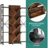 imageYITAHOME Industrial Tree Bookshelf Large 5 Tier Bookcase Tall Standing Book Shelves Organizer Display Rack for Living Room Home Office Rustic BrownRustic Brown