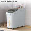 imageYITAHOME Ingredient Flour Storage Bin Commercial 114Gallon Flour Storage Container 280 Cups Rice Storage Bins with Wheels Shelfstorage Bin with Scoop and Lid Rice Bin for Kitchen Gray