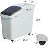 imageYITAHOME Ingredient Flour Storage Bin Commercial 114Gallon Flour Storage Container 280 Cups Rice Storage Bins with Wheels Shelfstorage Bin with Scoop and Lid Rice Bin for Kitchen Gray