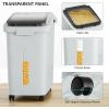 imageYITAHOME Ingredient Flour Storage Bin Commercial 114Gallon Flour Storage Container 280 Cups Rice Storage Bins with Wheels Shelfstorage Bin with Scoop and Lid Rice Bin for Kitchen Gray