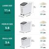 imageYITAHOME Ingredient Storage Bin 206 Gal1145834 Gal Commercial Rice Flour Storage Container 500 Cups Storage Bins with Wheels Shelfstorage Bin with Scoop and Lid Rice Bin for Kitchen WhiteWhite