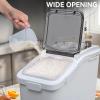 imageYITAHOME Ingredient Storage Bin 206 Gal1145834 Gal Commercial Rice Flour Storage Container 500 Cups Storage Bins with Wheels Shelfstorage Bin with Scoop and Lid Rice Bin for Kitchen WhiteWhite