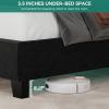 imageYITAHOME King Size Bed Frame with 58quot Tall Headboard Storage Headboard Bed with USB Charging Stations TypeC Port Velvet Upholstered Beds with Deep Button Tufted No Box Spring Needed GreyBlack