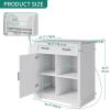 imageYITAHOME Kitchen Island with Stainless Steel Top ampamp Drop Leaf 47 Inch Kitchen Island on Wheels with Power Outlet Rolling Portable Mobile Kitchen Cart w Storage Drawer Cabinet Counter Metal Top WhiteWhite Small