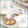 imageYITAHOME Kitchen Island with Stainless Steel Top ampamp Drop Leaf 47 Inch Kitchen Island on Wheels with Power Outlet Rolling Portable Mobile Kitchen Cart w Storage Drawer Cabinet Counter Metal Top WhiteWhite Medium