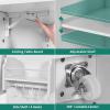 imageYITAHOME Kitchen Island with Stainless Steel Top ampamp Drop Leaf 47 Inch Kitchen Island on Wheels with Power Outlet Rolling Portable Mobile Kitchen Cart w Storage Drawer Cabinet Counter Metal Top WhiteWhite Small