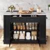 imageYITAHOME Kitchen Island with Stainless Steel Top ampamp Drop Leaf 47 Inch Kitchen Island on Wheels with Power Outlet Rolling Portable Mobile Kitchen Cart w Storage Drawer Cabinet Counter Metal Top WhiteBlack Medium
