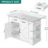 imageYITAHOME Kitchen Island with Stainless Steel Top ampamp Drop Leaf 47 Inch Kitchen Island on Wheels with Power Outlet Rolling Portable Mobile Kitchen Cart w Storage Drawer Cabinet Counter Metal Top WhiteWhite Medium