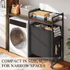 imageYITAHOME Kitchen Microwave Stand Bakers Rack with Shelf 55quot Large Kitchen Storage Shelf with Rolling Wheeled Storage BasketsHooks Coffee Bar Table Station with Dining Room Retro Brown543x 766