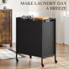 imageYITAHOME Kitchen Microwave Stand Bakers Rack with Shelf 55quot Large Kitchen Storage Shelf with Rolling Wheeled Storage BasketsHooks Coffee Bar Table Station with Dining Room Retro Brown543x 766
