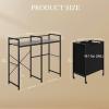 imageYITAHOME Kitchen Microwave Stand Bakers Rack with Shelf 55quot Large Kitchen Storage Shelf with Rolling Wheeled Storage BasketsHooks Coffee Bar Table Station with Dining Room Retro Brown543x 766