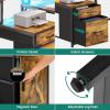imageYITAHOME L Shaped Desk 63quot Reversible Computer Desk with 3 Drawers ampamp Power Outlets Corner Desk with LED Lights ampamp Storage Cabinet Long Home Office Desk BlackRustic Brown