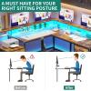 imageYITAHOME L Shaped Desk 63quot Reversible Computer Desk with 3 Drawers ampamp Power Outlets Corner Desk with LED Lights ampamp Storage Cabinet Long Home Office Desk BlackRustic Brown