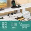 imageYITAHOME L Shaped Desk with 3 Drawers 65quot Corner Computer Desk with Power Outlets ampamp LED Lights LShaped Desk with File Cabinet ampamp Printer Stand for Home Office White ampamp OakWhite