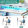 imageYITAHOME L Shaped Desk with Drawers 55quot Corner Computer Desk with Power Outlets ampamp LED Lights Large LShaped Office Desks with File Cabinet White ampamp GoldWhite  Gold