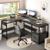 imageYITAHOME L Shaped Desk with Lift Top 65quot Adjustable Standing Desk with File Drawer Corner Computer Desks with Storage Shelves Grey