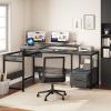 imageYITAHOME L Shaped Desk with Lift Top 65quot Adjustable Standing Desk with File Drawer Corner Computer Desks with Storage Shelves Grey