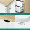 imageYITAHOME L Shaped Desk with Power Outlets 55quot Computer Desk with Drawers ampamp Bookshelf Home Office Desk with LED Lights Corner Desk with File Cabinet White ampamp OakWhite  Oak