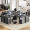 imageYITAHOME L Shaped Desk with Power Outlets 60 Inch Computer Desk Corner Desk with File Drawer Home Office Desk with Monitor Stand ampamp Storage Shelves LShaped Desk with File Cabinet GreyGrey