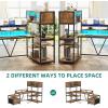 imageYITAHOME L Shaped Desk with Power Outlets 787quot Computer Desk with Drawers ampamp Bookshelf Reversible Corner Office Desk with LED Lights and Storage Shelves for Home Office Rustic Brown