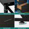 imageYITAHOME L Shaped Desk with Power Outlets ampamp File Cabinet55quot Reversible Corner Computer Desk with Drawers ampamp LED Lights LShaped Desk with 4 Glass Open Storage Shelves BlackBlack