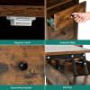 imageYITAHOME L Shaped Desk with Power Outlets ampamp LED Lights 60quot Corner Computer Desk with Drawers ampamp Lift Top Home Office Desk with Monitor Stand ampamp File Cabinet Wood Height Adjustable Desk Black ampamp BrownRustic Brown