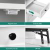 imageYITAHOME L Shaped Desk with Power Outlets ampamp LED Lights 60quot Corner Computer Desk with Drawers ampamp Lift Top Home Office Desk with Monitor Stand ampamp File Cabinet Wood Height Adjustable Desk WhiteWhite